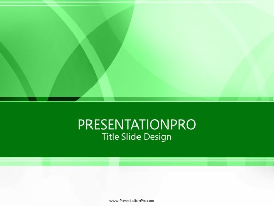 Leaves Green PowerPoint Template title slide design