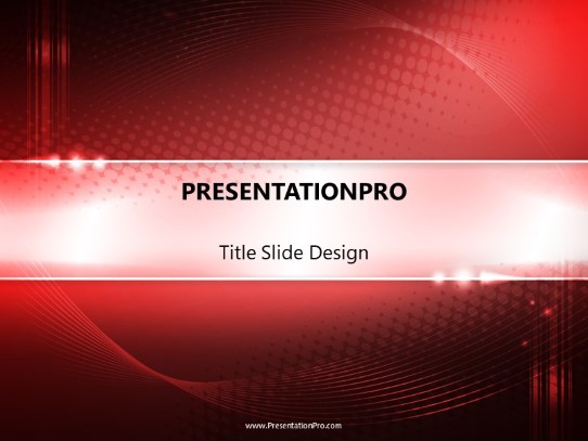 Lightmotion Red PowerPoint Template title slide design