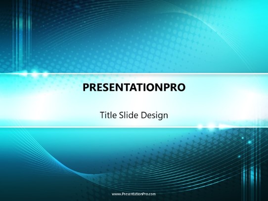 Lightmotion Turquoise PowerPoint Template title slide design