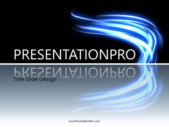 Light Stroke Blue PowerPoint Template title slide design