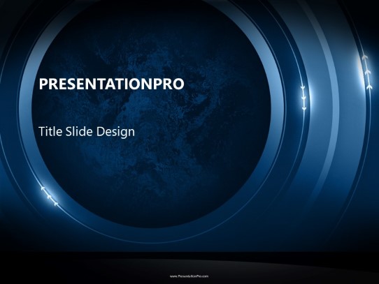 Liquid Techno Blue PowerPoint Template title slide design