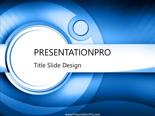 Mechanical Blue PowerPoint Template title slide design