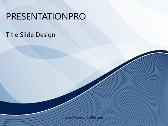 Modern Wave Blue PowerPoint Template title slide design