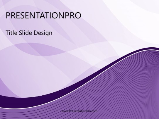 Modern Wave Purple PowerPoint Template title slide design