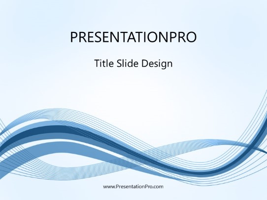 Motion Wave Blue1 PowerPoint Template title slide design