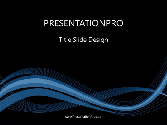 Motion Wave Blue3 PowerPoint Template title slide design