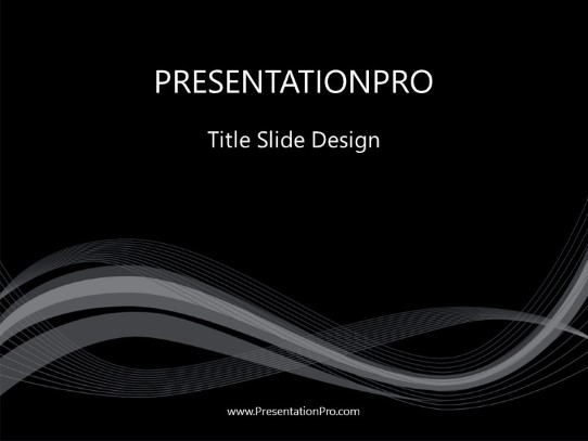 Motion Wave Gray3 PowerPoint Template title slide design