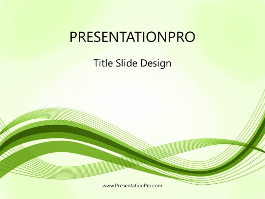 Motion Wave Green1 PowerPoint Template title slide design