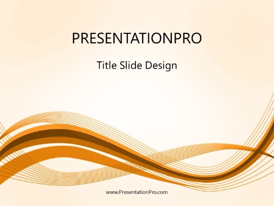 Motion Wave Orange1 PowerPoint Template title slide design