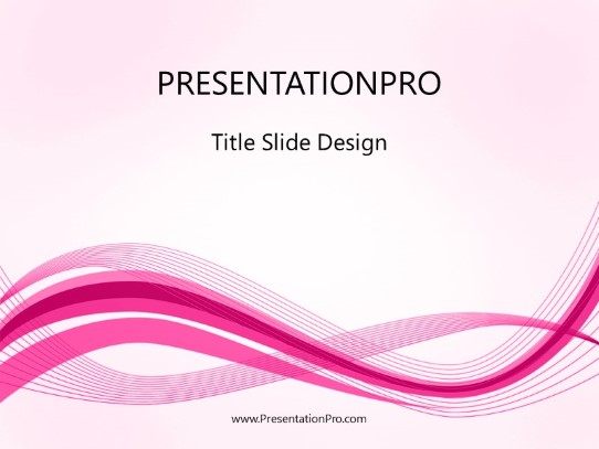 Motion Wave Pink1 PowerPoint Template title slide design