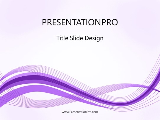 Motion Wave Purple1 PowerPoint Template title slide design
