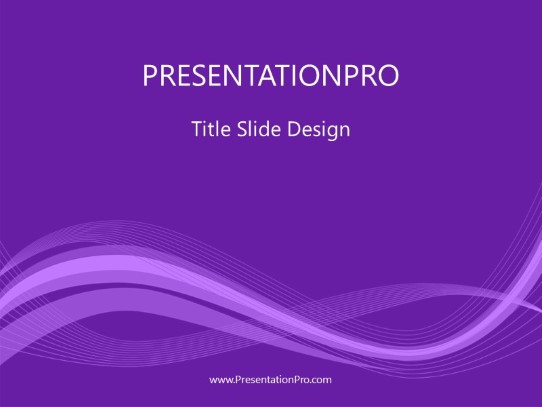 Motion Wave Purple2 PowerPoint Template title slide design
