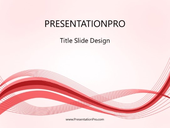 Motion Wave Red1 PowerPoint Template title slide design
