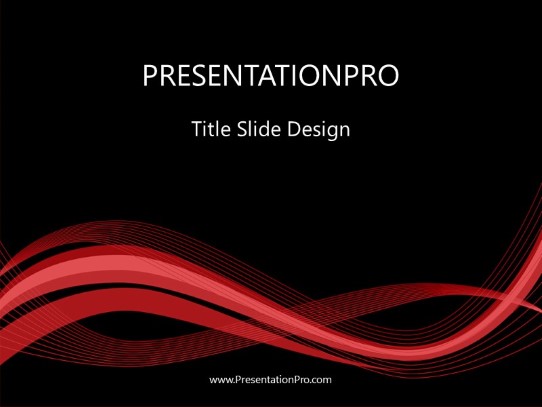 Motion Wave Red3 PowerPoint Template title slide design