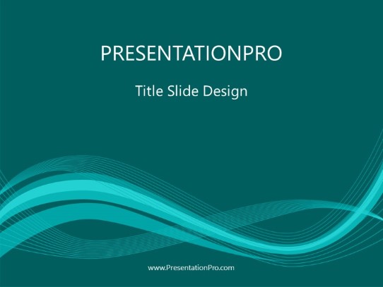 Motion Wave Teal2 PowerPoint Template title slide design