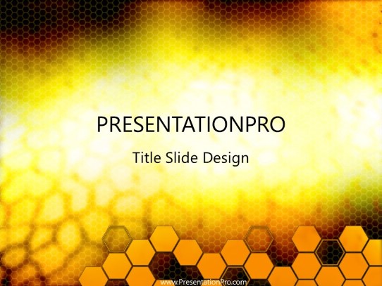 Octabee PowerPoint Template title slide design