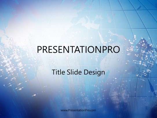 Optics1 PowerPoint Template title slide design