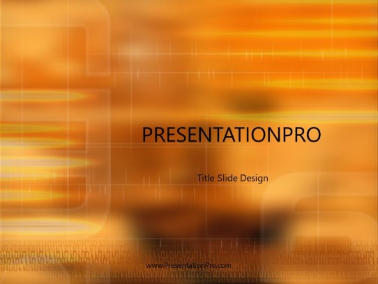 Orangefields PowerPoint Template title slide design