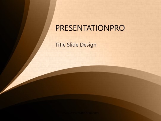 Organic Flow Brown PowerPoint Template title slide design