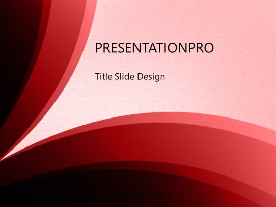 Organic Flow Red PowerPoint Template title slide design