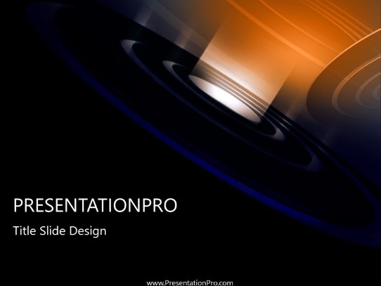 Pitch Black PowerPoint Template title slide design