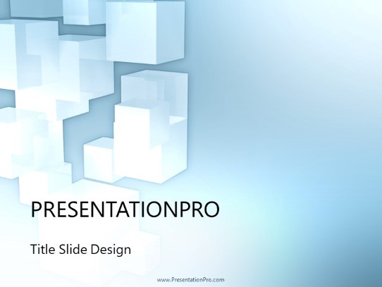 Quebed Blue PowerPoint Template title slide design