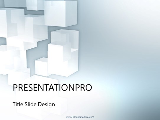 Quebed Gray PowerPoint Template title slide design