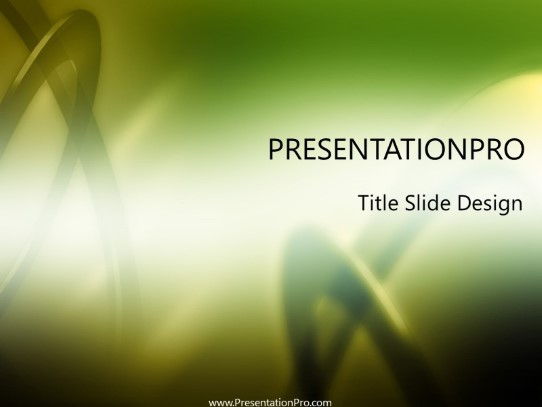Ringer Green PowerPoint Template title slide design