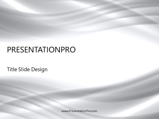 Ripple Glow Gray PowerPoint Template title slide design