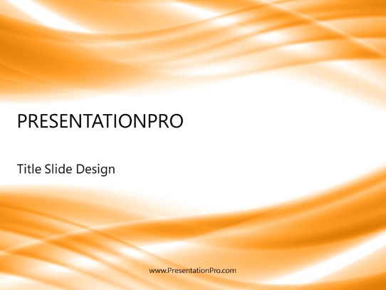 Ripple Glow Orange PowerPoint Template title slide design