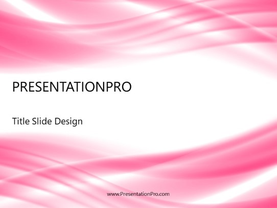 Ripple Glow Pink PowerPoint Template title slide design