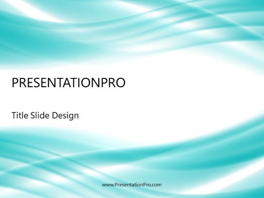 Ripple Glow Teal PowerPoint Template title slide design