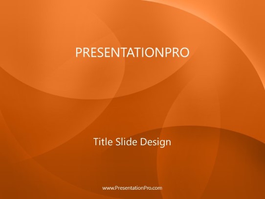 Roundbliss Orange PowerPoint Template title slide design