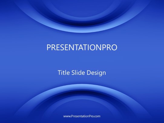 Round About Blue PowerPoint Template title slide design