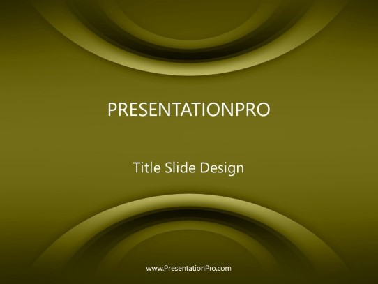 Round About Gold PowerPoint Template title slide design
