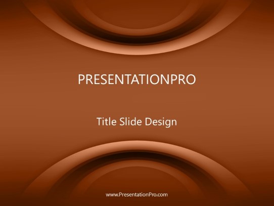 Round About Orange PowerPoint Template title slide design