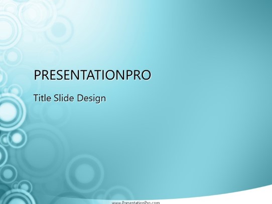 Roundabout Cyan PowerPoint Template title slide design
