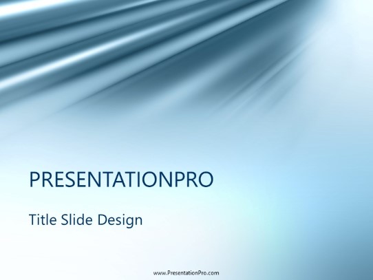 Satin Blue PowerPoint Template title slide design