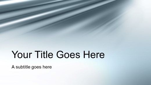 Satin Gray Widescreen PowerPoint Template title slide design
