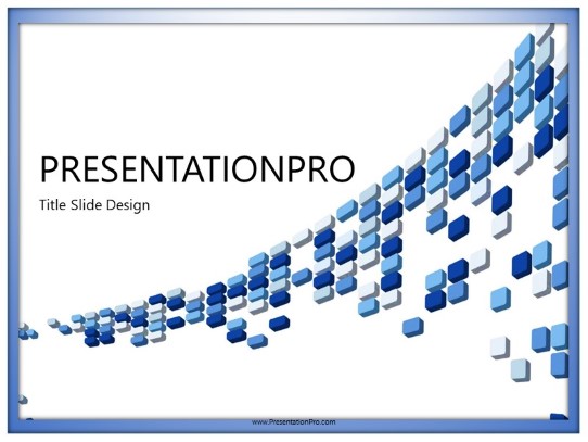 Scattered Tiles PowerPoint Template title slide design