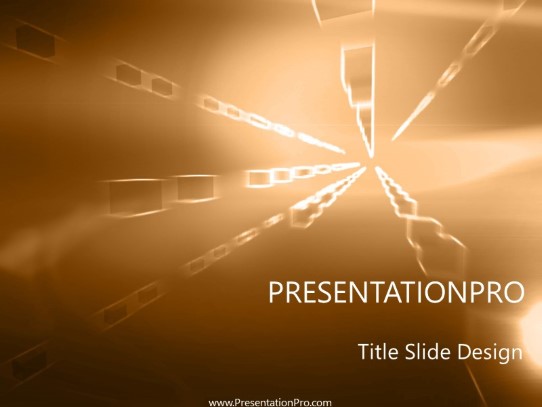 Scifi Orange PowerPoint Template title slide design