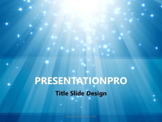 Shimmering Light Beams PowerPoint Template title slide design