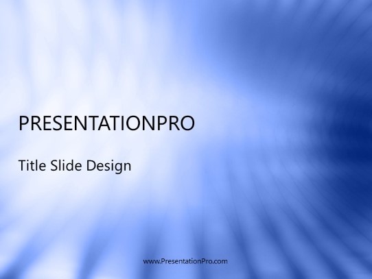 Slinky Blue PowerPoint Template title slide design