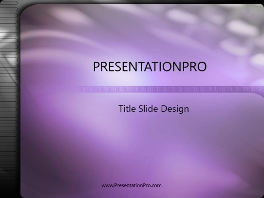 Soft Purple PowerPoint Template title slide design