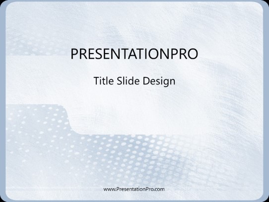 Soft Silver Blue PowerPoint Template title slide design