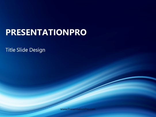 Soothing Waves PowerPoint Template title slide design