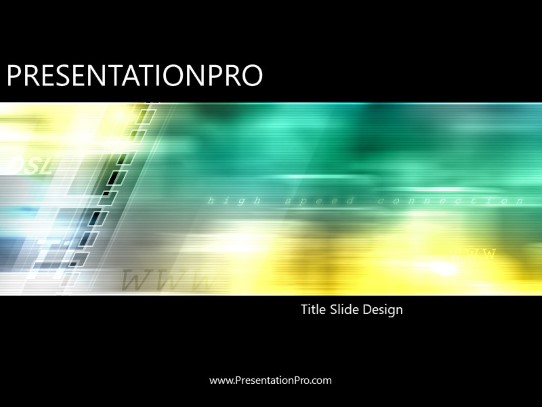 Speedy PowerPoint Template title slide design