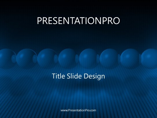 Spheres PowerPoint Template title slide design