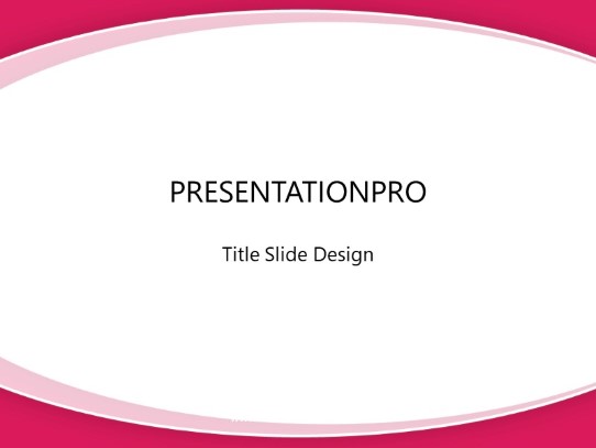 Swoop Simple Pink PowerPoint Template title slide design
