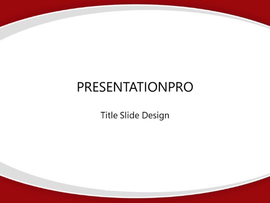 Swoop Simple Red PowerPoint Template title slide design